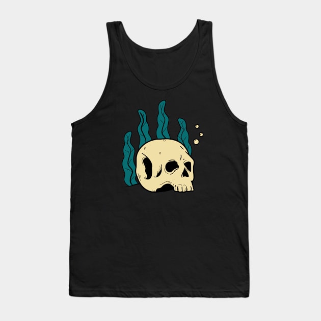 Submerged Skull Tank Top by 4ntler